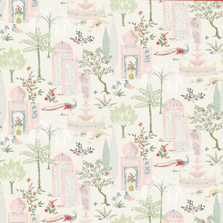 Jardin Persan Rose Dôme Floral Velvet Rideau 6