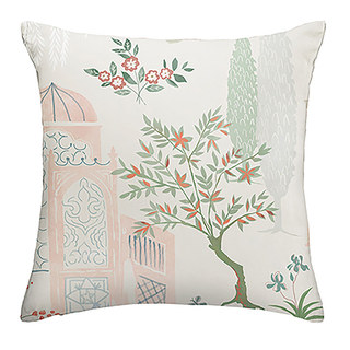 Jardin Persan Rose Dôme Floral Velvet Rideau 5