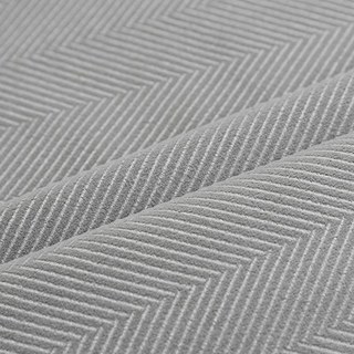 Sunnyvale Herringbone Cendre Gris Velours texturés Rideaux Noirs