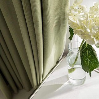 Sunnyvale Herringbone Velvet texturé Blackout Rideaux verts Sage