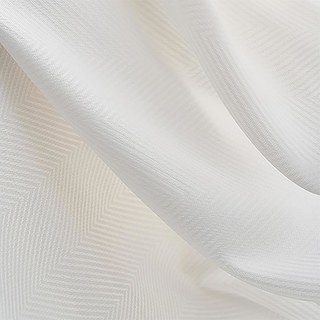 Sunnyvale Herringbone Rideau blanc
