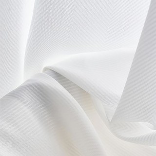 Sunnyvale Herringbone Rideau blanc 4