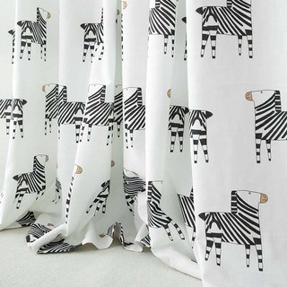 Rideau d'impression noir et blanc Zebra 3