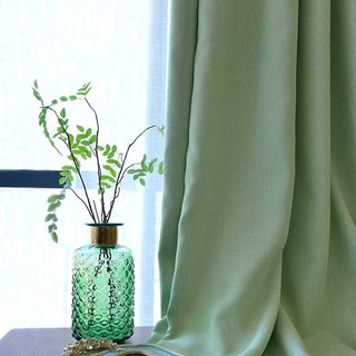 Blackout Zigzag Twill Sage Rideau vert 1