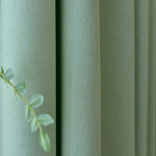 Blackout Zigzag Twill Sage Rideau vert