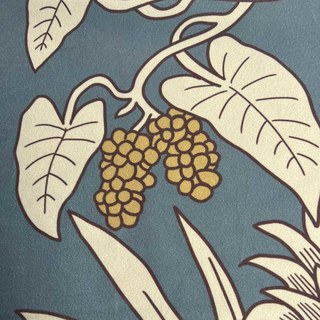 Botanica bleu rayé Floral imprimé rideau de velours 4