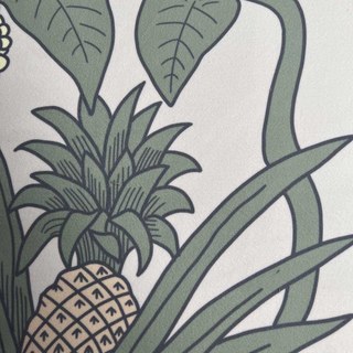 Rideau de velours floral rayé de crème de Botanica 1