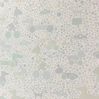 Maison Bouncy Animaux pointillés Pastel Couleur Imprimer Rideau 1