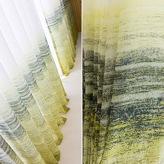 Brush Strokes Rideaux de la voile jaune 3