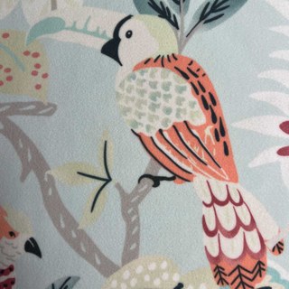 Courroie de velours floral bleu pastel et singe de la mingle 3