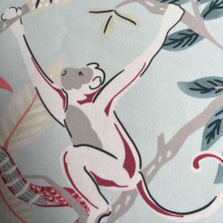 Courroie de velours floral bleu pastel et singe de la mingle 2