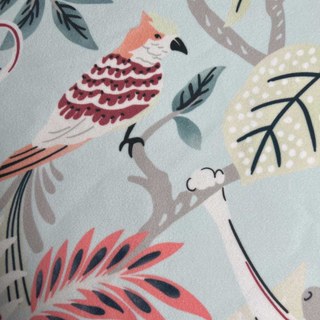 Courroie de velours floral bleu pastel et singe de la mingle 1