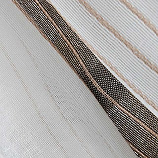 Danse lunaire Gris foncé blanc rayé Semi Sheer Voile Rideaux