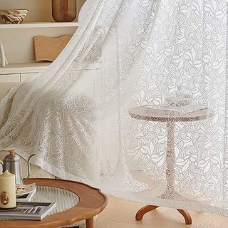 Papillon Blanc d'Ivoire Dentelle Net Rideau 5