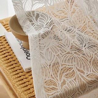 Papillon Blanc d'Ivoire Dentelle Net Rideau 2