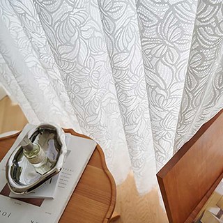 Papillon Blanc d'Ivoire Dentelle Net Rideau 3
