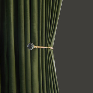 Rideau de velours vert olive Renaissance Premium 2
