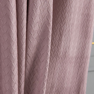 Scandinave Basketweave texturé rose velours noir rideau 3