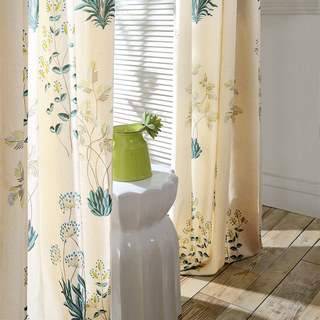 Springfield Turquoise et Green Print Rideaux Floraux 5