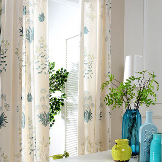 Springfield Turquoise et Green Print Rideaux Floraux 2