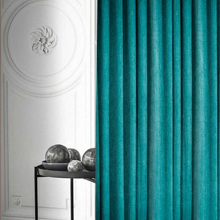 Exquise Rideau Turquoise de luxe Matte Chenille