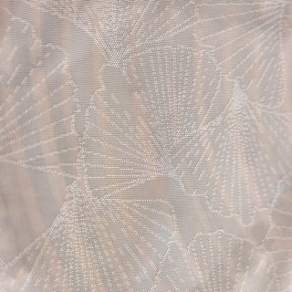 Feuilles de Ginkgo Jacquard Blanc Ivoire Floral Voile Rideau 5