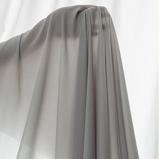Grace Texturée Cendre Gris lourd Voile Rideau 2