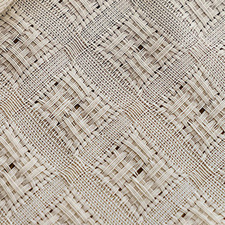 Coton tricoté tissé mélange Basketweave crème à motifs semi-sheer Voile Rideau 5
