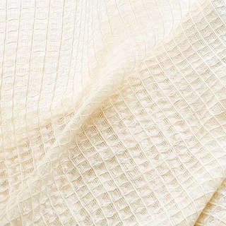 Coton tissé Blend Waffle modèle blanc lourd rideau de voile