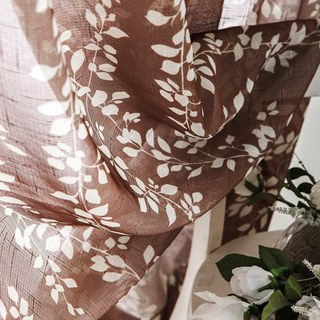 Pascal Brown Imprimé de la vigne Rideau Semi Sheer Voile 4