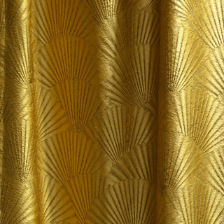 Eventails Orientaux Luxury Art Deco Jacquard Dessiné Rideau d'Or 4