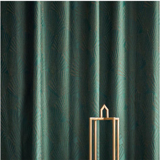 Eventails Orientaux Art de luxe Deco Jacquard Rideau vert à motifs 3