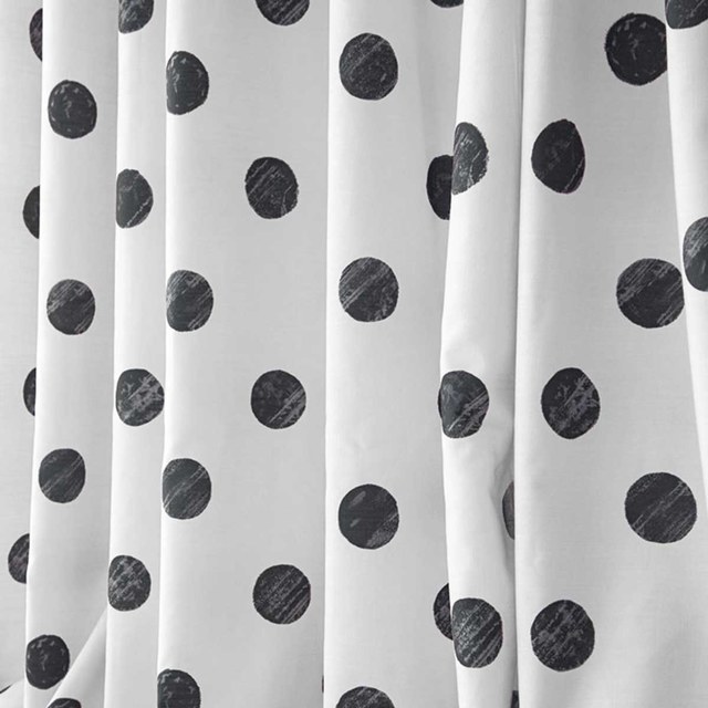 Rideau d'impression noir et blanc à pois 1