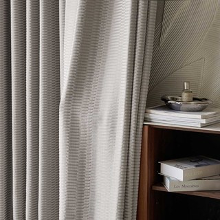 Lusso 3D Jacquard Mocha Brun Hexagon Géométrique Rideau noir