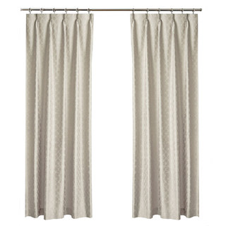 Starburst Luxe Jacquard Beige crème faux rideau de soie 5
