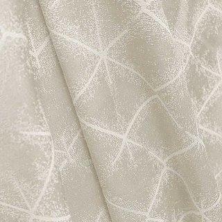 Starburst Luxe Jacquard Beige crème faux rideau de soie 4