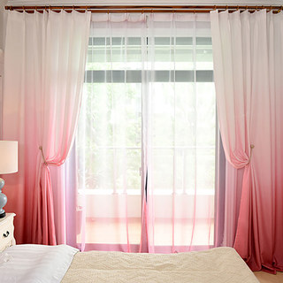 Candy Land Ombre Rose Voile Rideau 2