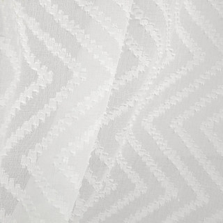 Echo Vertical Wave Patterned Ivoire Blanc Voile Rideau 5