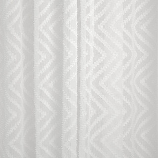 Echo Vertical Wave Patterned Ivoire Blanc Voile Rideau 4