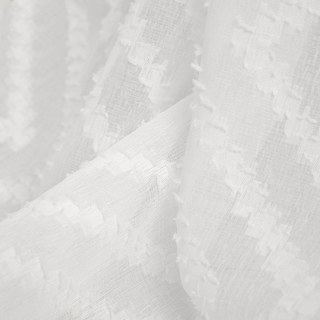 Echo Vertical Wave Patterned Ivoire Blanc Voile Rideau 6