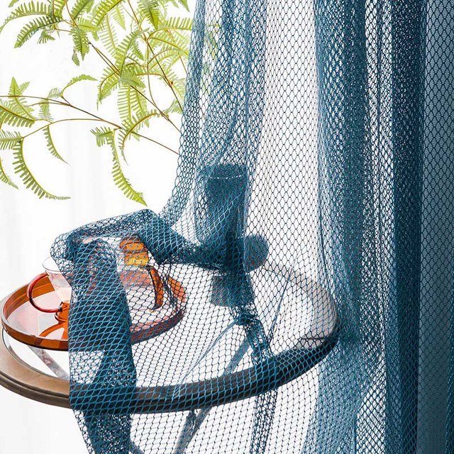 Grille diamantée Pacifique Rideau du filet bleu 1