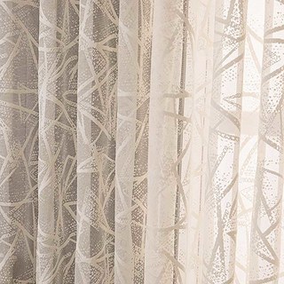 Triangles d'amour Côte d'Ivoire blanc géométrique Dentelle Net Rideau 2
