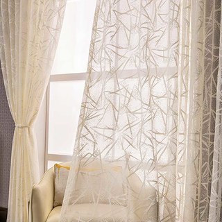 Triangles d'amour Côte d'Ivoire blanc géométrique Dentelle Net Rideau 3