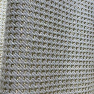 Luxury Jacquard Houndstooth Ivory White and Gold Glitter Rideau géométrique 4
