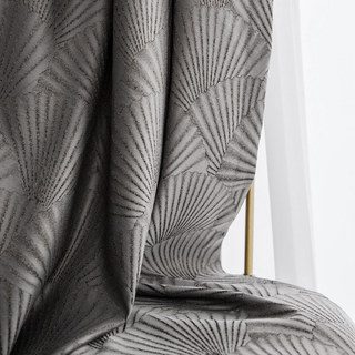 Eventails Orientaux Art de luxe Déco Jacquard Rideau gris à motifs