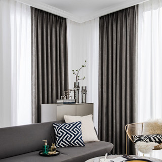 Eventails Orientaux Art de luxe Déco Jacquard Rideau gris à motifs 5