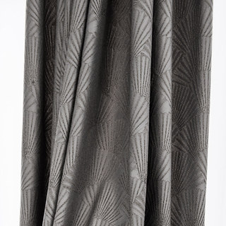 Eventails Orientaux Art de luxe Déco Jacquard Rideau gris à motifs 7