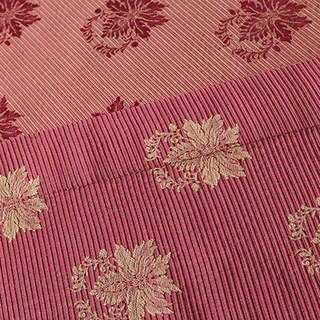 Savourez de luxe Jacquard Silk Double Sided Crimson Rideau rouge et damas doré
