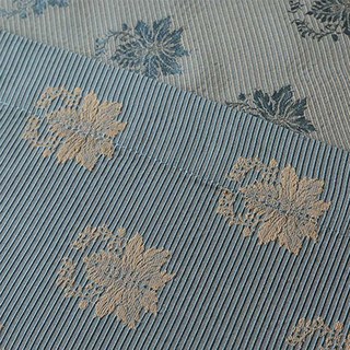 Saveur Luxe Jacquard Silk Double côté gris et doré rideau de damas 4