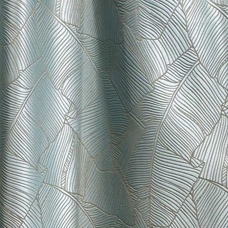 Feuilles de banane Rideau bleu d'oeuf de canard de luxe 3D Jacquard 6